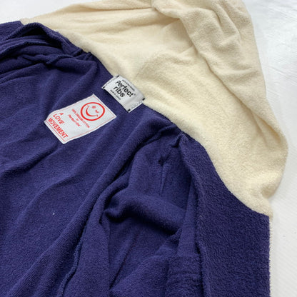 【中古品】【メンズ】 PERFECT RIBS パーフェクトリブス × A LOVE MOVEMENT ア ラブ ムーブメント 別注 コラボ ADIOS PILE PARKER アディオス パイル パーカー トップス フルジップパーカー コットン 141-260510-ko-12-fuzh サイズ：L カラー：ネイビー系 万代Net店