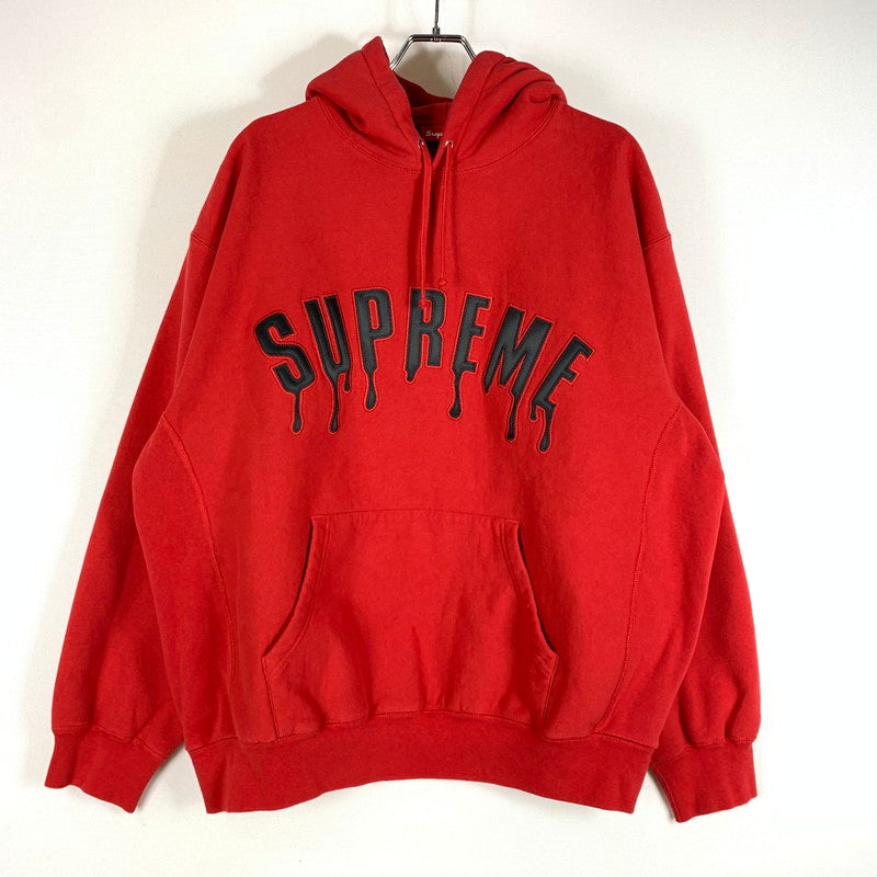 【中古品】【メンズ】 SUPREME シュプリーム GHOSTFACE ARC HOODED SWEATSHIRT ゴーストフェイス フーディ スウェットシャツ トップス プルオーバーパーカー 149-260513-ko-01-tei サイズ：L カラー：レッド 万代Net店