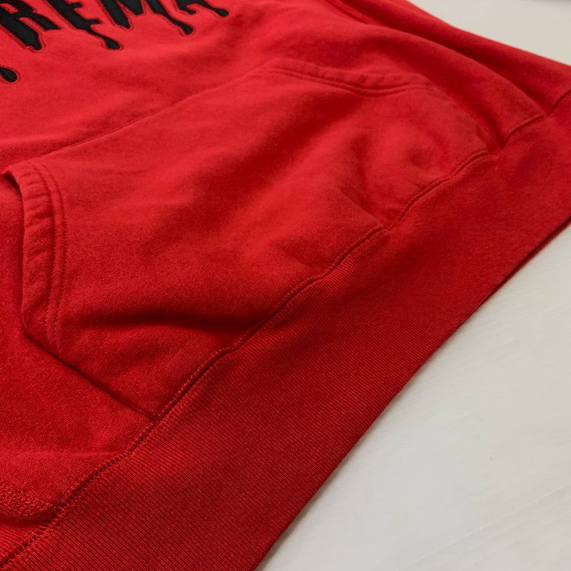 【中古品】【メンズ】 SUPREME シュプリーム GHOSTFACE ARC HOODED SWEATSHIRT ゴーストフェイス フーディ スウェットシャツ トップス プルオーバーパーカー 149-260513-ko-01-tei サイズ：L カラー：レッド 万代Net店