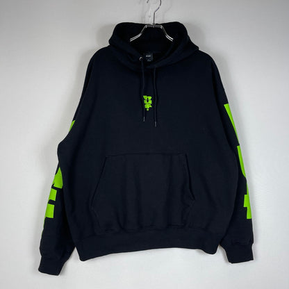 【中古品】【メンズ】 HUF ハフ MEGABLAST HOODIE メガブラスト フーディ 長袖 トップス プルオーバーパーカー 142-260513-yo-21-tei サイズ：L カラー：ブラック 万代Net店