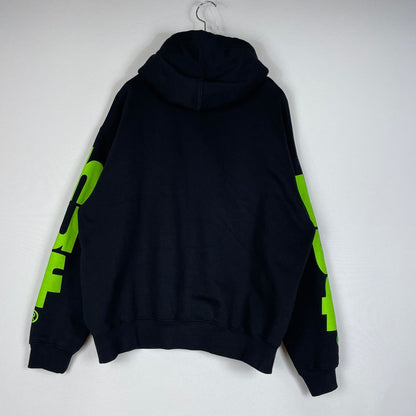 【中古品】【メンズ】 HUF ハフ MEGABLAST HOODIE メガブラスト フーディ 長袖 トップス プルオーバーパーカー 142-260513-yo-21-tei サイズ：L カラー：ブラック 万代Net店