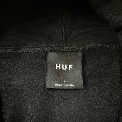 【中古品】【メンズ】 HUF ハフ MEGABLAST HOODIE メガブラスト フーディ 長袖 トップス プルオーバーパーカー 142-260513-yo-21-tei サイズ：L カラー：ブラック 万代Net店