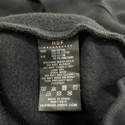【中古品】【メンズ】 HUF ハフ MEGABLAST HOODIE メガブラスト フーディ 長袖 トップス プルオーバーパーカー 142-260513-yo-21-tei サイズ：L カラー：ブラック 万代Net店