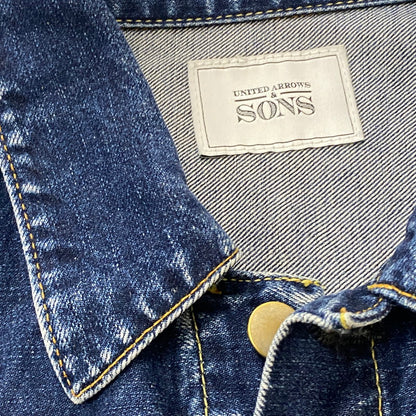 【中古品】【メンズ】 UNITED ARROWS & SONS ユナイテッドアローズ アンド サンズ DENIM TRUCKER JACKET 5525-299-0775 デニム トラッカージャケット アウター Gジャン デニムジャケット 147-260518-ks-15-tei サイズ：L カラー：インディゴ 万代Net店