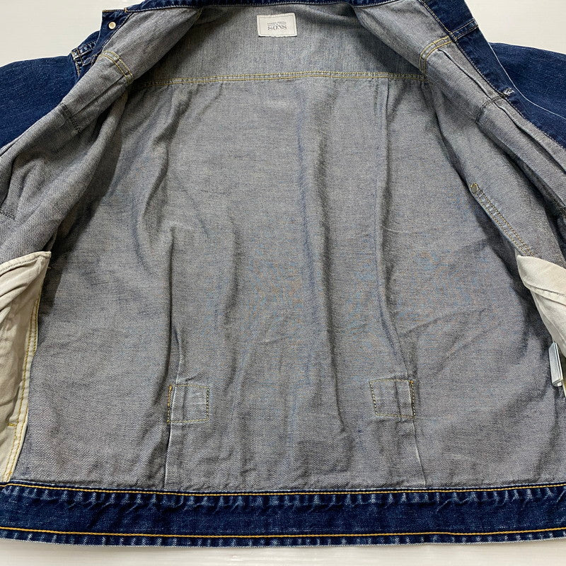 【中古品】【メンズ】 UNITED ARROWS & SONS ユナイテッドアローズ アンド サンズ DENIM TRUCKER JACKET 5525-299-0775 デニム トラッカージャケット アウター Gジャン デニムジャケット 147-260518-ks-15-tei サイズ：L カラー：インディゴ 万代Net店