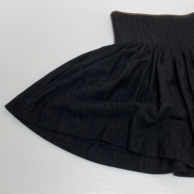 【中古品】【レディース】 POLO RALPH LAUREN ラルフローレン ウールプリーツスカート 171-260810-nm-52-tei カラー：ダークブラウン系 万代Net店