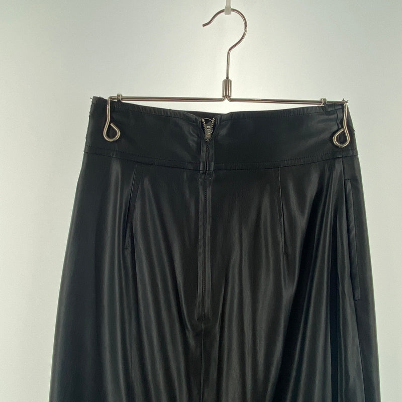 【中古品】【レディース】 H / UNITED ARROWS ユナイテッドアローズ フェイクレザースカート ロングスカート 171-260810-nm-54-tei サイズ：SMALL カラー：ブラック 万代Net店