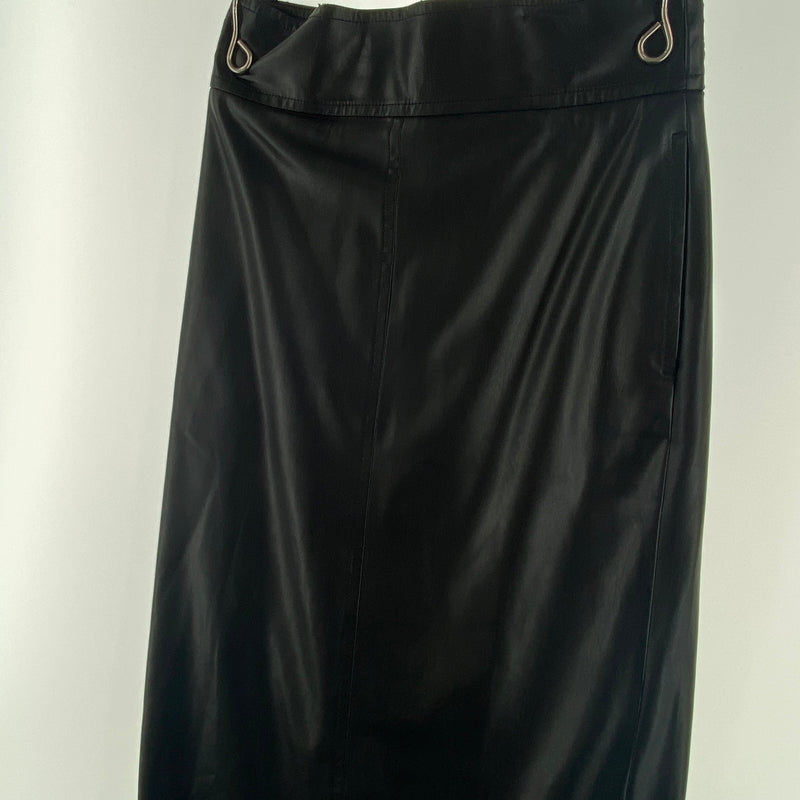 【中古品】【レディース】 H / UNITED ARROWS ユナイテッドアローズ フェイクレザースカート ロングスカート 171-260810-nm-54-tei サイズ：SMALL カラー：ブラック 万代Net店