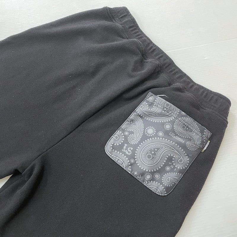 【中古品】【メンズ】 SEE SEE シーシー × LUZeSOMBRA ルースイソンブラ 別注 コラボ SWEAT PANTS スウェットパンツ ボトムス 151-260513-yo-18-tei サイズ：XL カラー：ブラック 万代Net店