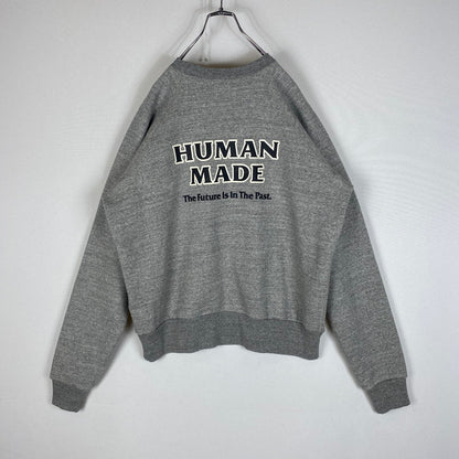 【中古品】【メンズ】 HUMAN MADE ヒューマンメイド × RED WING レッドウィング 別注 コラボ RAGLAN SWEATSHIRT XX30CS001 ラグラン スウェットシャツ トップス トレーナー 142-260518-ks-11-tei サイズ：M カラー：グレー 万代Net店