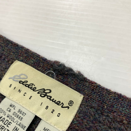 【現状渡し品】【メンズ】 EDDIE BAUER エディー・バウアー COVERED BUTTON CARDIGAN くるみボタン カーディガン トップス ニット 144-260530-ko-12-tei サイズ：L カラー：グレー系/糸マルチカラー 万代Net店