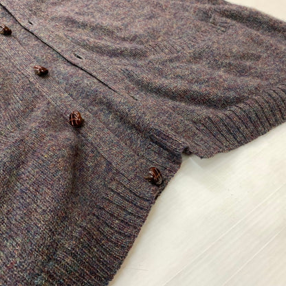 【現状渡し品】【メンズ】 EDDIE BAUER エディー・バウアー COVERED BUTTON CARDIGAN くるみボタン カーディガン トップス ニット 144-260530-ko-12-tei サイズ：L カラー：グレー系/糸マルチカラー 万代Net店