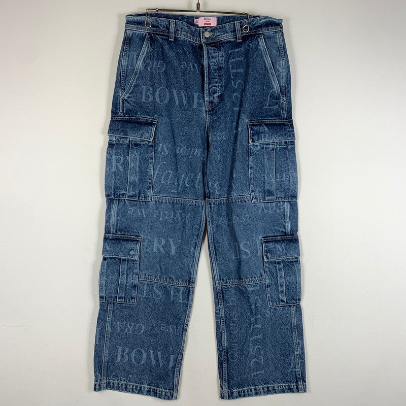 【中古品】【メンズ】 SUPREME シュプリーム × MARTINE ROSE マーティン・ローズ 別注 コラボ DENIM CARGO PANT デニム カーゴ パンツ ボトムス ジーンズ 149-260513-ko-24-tei サイズ：34 カラー：インディゴ 万代Net店