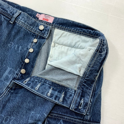 【中古品】【メンズ】 SUPREME シュプリーム × MARTINE ROSE マーティン・ローズ 別注 コラボ DENIM CARGO PANT デニム カーゴ パンツ ボトムス ジーンズ 149-260513-ko-24-tei サイズ：34 カラー：インディゴ 万代Net店