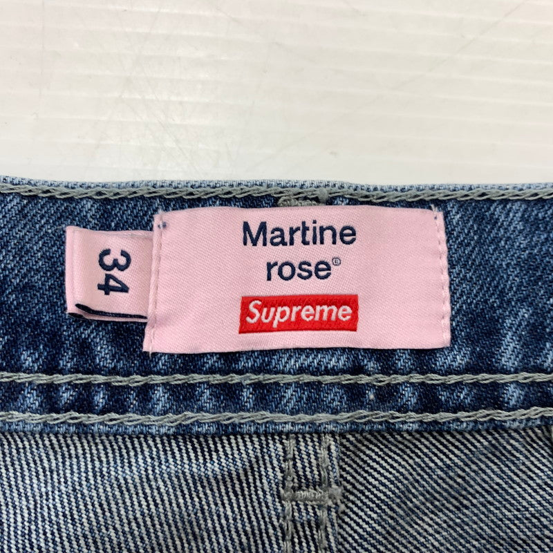 【中古品】【メンズ】 SUPREME シュプリーム × MARTINE ROSE マーティン・ローズ 別注 コラボ DENIM CARGO PANT デニム カーゴ パンツ ボトムス ジーンズ 149-260513-ko-24-tei サイズ：34 カラー：インディゴ 万代Net店