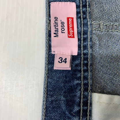 【中古品】【メンズ】 SUPREME シュプリーム × MARTINE ROSE マーティン・ローズ 別注 コラボ DENIM CARGO PANT デニム カーゴ パンツ ボトムス ジーンズ 149-260513-ko-24-tei サイズ：34 カラー：インディゴ 万代Net店
