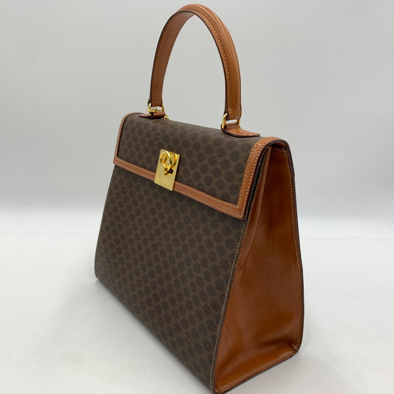 【中古品】【レディース】 CELINE セリーヌ LEATHER HANDBAG レザー ハンドバッグ カバン マカダム柄 180-260522-ko-11-tei カラー：ブラウン 万代Net店