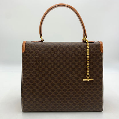 【中古品】【レディース】 CELINE セリーヌ LEATHER HANDBAG レザー ハンドバッグ カバン マカダム柄 180-260522-ko-11-tei カラー：ブラウン 万代Net店