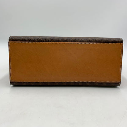 【中古品】【レディース】 CELINE セリーヌ LEATHER HANDBAG レザー ハンドバッグ カバン マカダム柄 180-260522-ko-11-tei カラー：ブラウン 万代Net店
