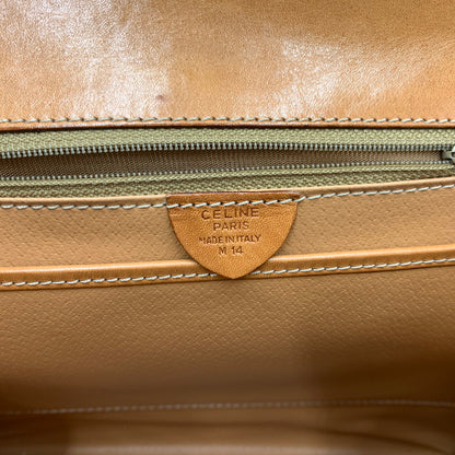 【中古品】【レディース】 CELINE セリーヌ LEATHER HANDBAG レザー ハンドバッグ カバン マカダム柄 180-260522-ko-11-tei カラー：ブラウン 万代Net店