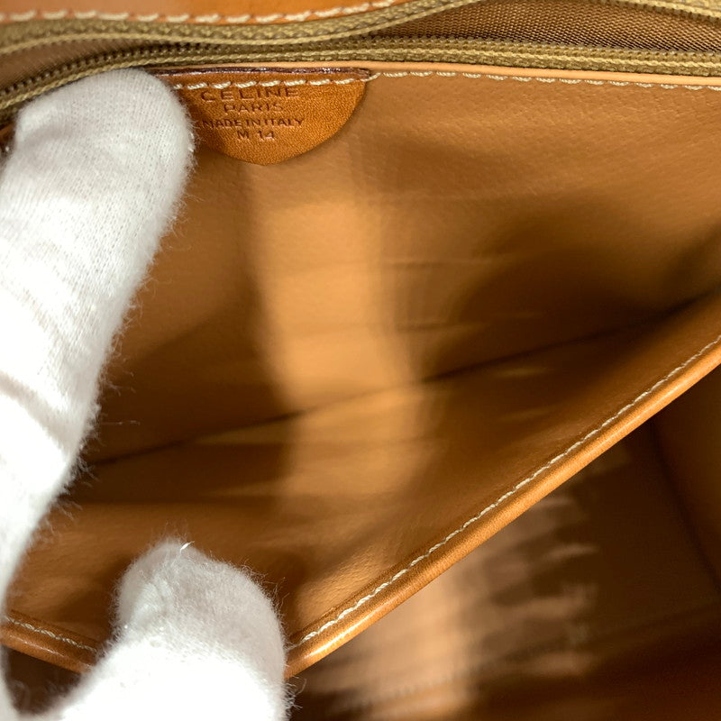 【中古品】【レディース】 CELINE セリーヌ LEATHER HANDBAG レザー ハンドバッグ カバン マカダム柄 180-260522-ko-11-tei カラー：ブラウン 万代Net店