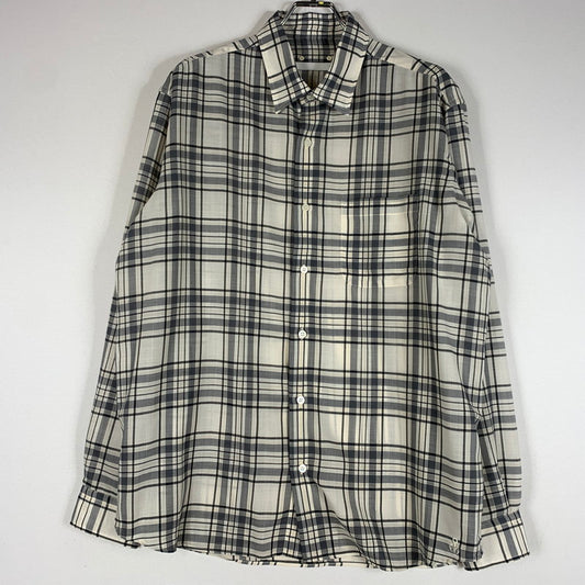 【中古品】【メンズ】 SOPHNET ソフネット SUMMER WOOL CHECK SHIRT SOPH-250019 サマーウール チェック シャツ トップス 長袖 142-260513-ko-20-fuzh サイズ：XL カラー：ホワイト 万代Net店