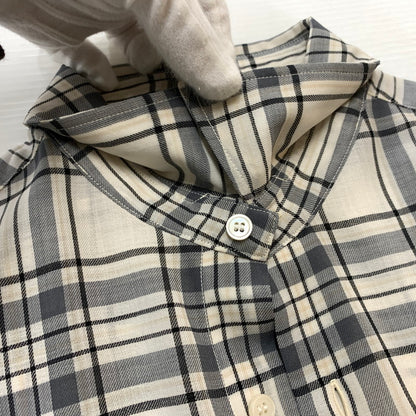 【中古品】【メンズ】 SOPHNET ソフネット SUMMER WOOL CHECK SHIRT SOPH-250019 サマーウール チェック シャツ トップス 長袖 142-260513-ko-20-fuzh サイズ：XL カラー：ホワイト 万代Net店