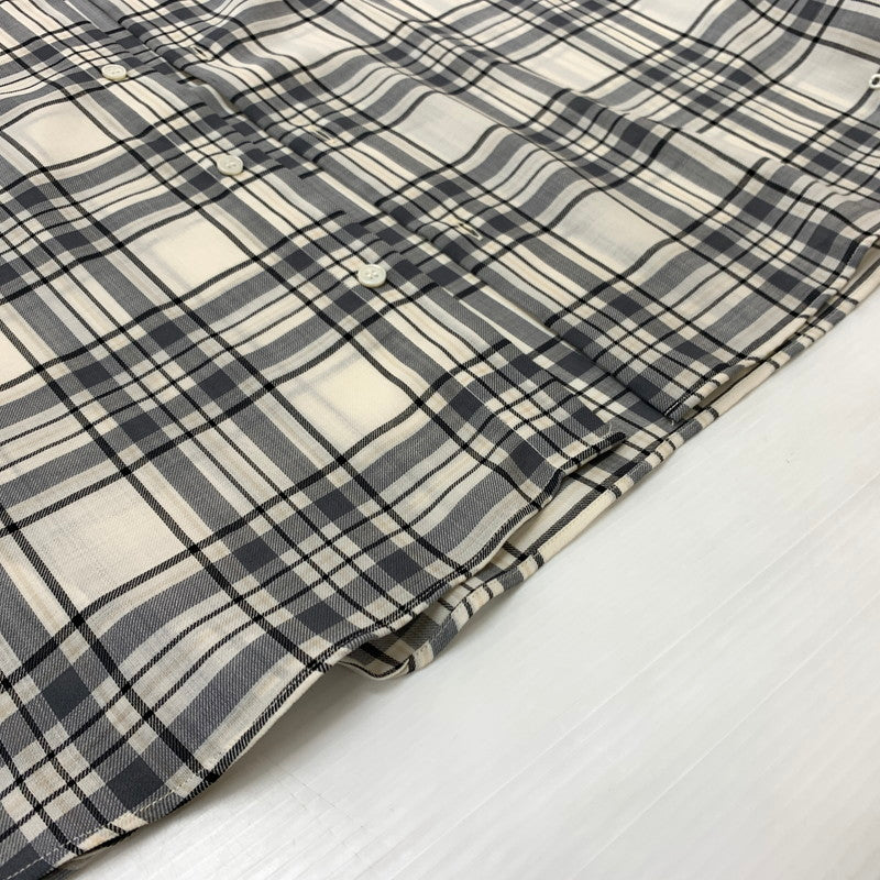 【中古品】【メンズ】 SOPHNET ソフネット SUMMER WOOL CHECK SHIRT SOPH-250019 サマーウール チェック シャツ トップス 長袖 142-260513-ko-20-fuzh サイズ：XL カラー：ホワイト 万代Net店