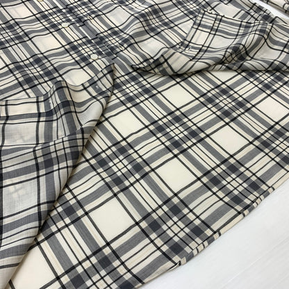 【中古品】【メンズ】 SOPHNET ソフネット SUMMER WOOL CHECK SHIRT SOPH-250019 サマーウール チェック シャツ トップス 長袖 142-260513-ko-20-fuzh サイズ：XL カラー：ホワイト 万代Net店