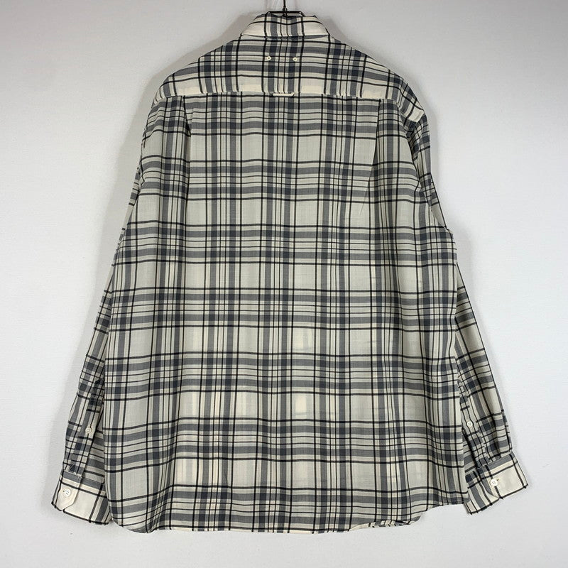 【中古品】【メンズ】 SOPHNET ソフネット SUMMER WOOL CHECK SHIRT SOPH-250019 サマーウール チェック シャツ トップス 長袖 142-260513-ko-20-fuzh サイズ：XL カラー：ホワイト 万代Net店