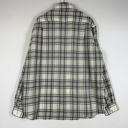 【中古品】【メンズ】 SOPHNET ソフネット SUMMER WOOL CHECK SHIRT SOPH-250019 サマーウール チェック シャツ トップス 長袖 142-260513-ko-20-fuzh サイズ：XL カラー：ホワイト 万代Net店