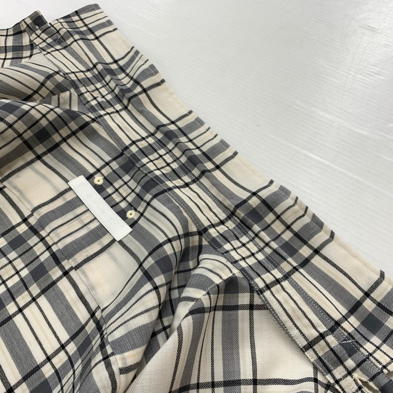 【中古品】【メンズ】 SOPHNET ソフネット SUMMER WOOL CHECK SHIRT SOPH-250019 サマーウール チェック シャツ トップス 長袖 142-260513-ko-20-fuzh サイズ：XL カラー：ホワイト 万代Net店