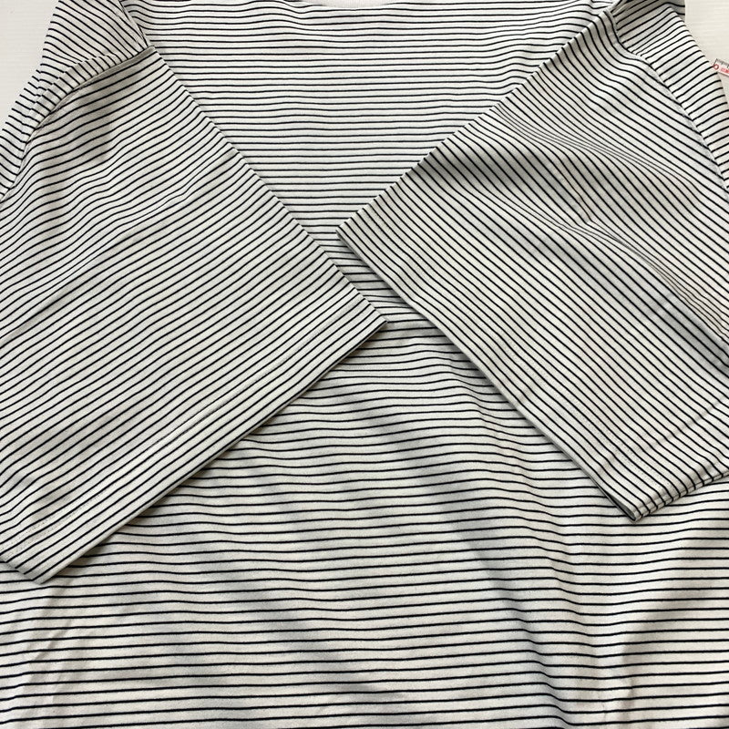 【中古品】【メンズ】 IS-NESS イズネス BALLOON T-SHIRT バルーン Tシャツ トップス 半袖 オーバーサイズ コットン 140-260513-ko-13-tei サイズ：L カラー：ホワイトストライプ 万代Net店
