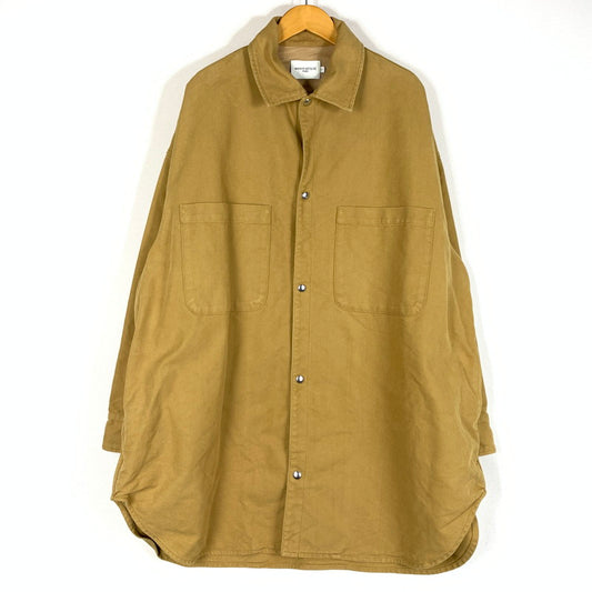 【中古品】【メンズ】 MAISON KITSUNE メゾン キツネ DUCK WORK JACKET JM02159WW0054 ダック ワークジャケット アウター コットン フォックスロゴ 141-260513-ko-15-tei サイズ：S カラー：ブラウン 万代Net店