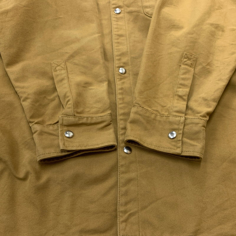 【中古品】【メンズ】 MAISON KITSUNE メゾン キツネ DUCK WORK JACKET JM02159WW0054 ダック ワークジャケット アウター コットン フォックスロゴ 141-260513-ko-15-tei サイズ：S カラー：ブラウン 万代Net店