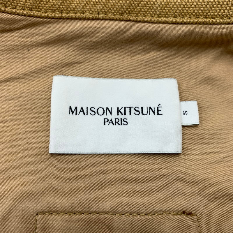 【中古品】【メンズ】 MAISON KITSUNE メゾン キツネ DUCK WORK JACKET JM02159WW0054 ダック ワークジャケット アウター コットン フォックスロゴ 141-260513-ko-15-tei サイズ：S カラー：ブラウン 万代Net店