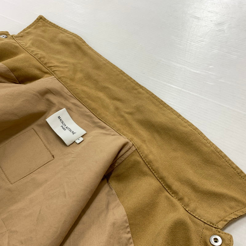 【中古品】【メンズ】 MAISON KITSUNE メゾン キツネ DUCK WORK JACKET JM02159WW0054 ダック ワークジャケット アウター コットン フォックスロゴ 141-260513-ko-15-tei サイズ：S カラー：ブラウン 万代Net店