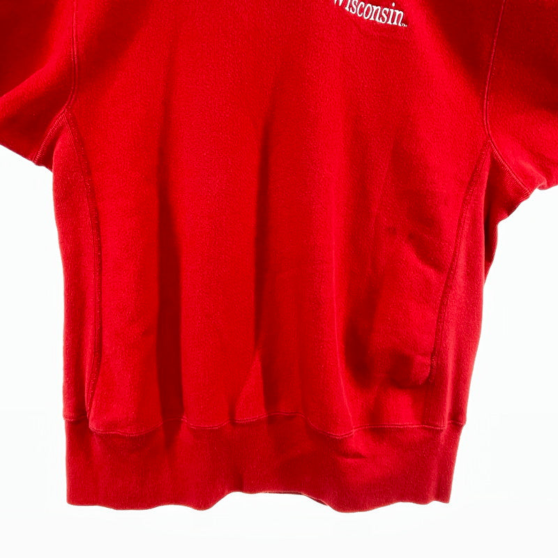 【中古品】【メンズ】 CHAMPION チャンピオン 90S リバースウィーブ WISCONSIN スウェット メキシコ製 ヴィンテージ 145-260818-nm-76-tei サイズ：L カラー：レッド 万代Net店
