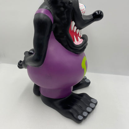 【中古美品】 ラットフィンク ジャンボ コインバンク RAT FINK ビッグ フィギュア 置物 インテリア （黒✕紫） 209-260823-nm-01-teih 万代Net店