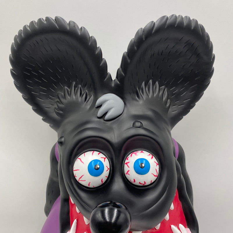 【中古美品】 ラットフィンク ジャンボ コインバンク RAT FINK ビッグ フィギュア 置物 インテリア （黒✕紫） 209-260823-nm-01-teih 万代Net店