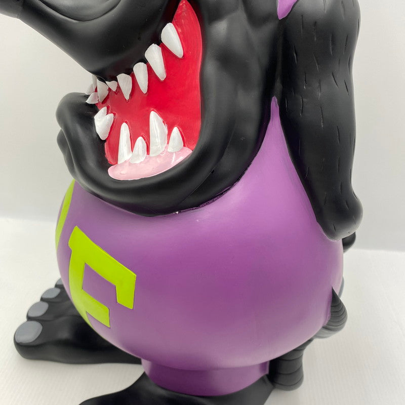 【中古美品】 ラットフィンク ジャンボ コインバンク RAT FINK ビッグ フィギュア 置物 インテリア （黒✕紫） 209-260823-nm-01-teih 万代Net店