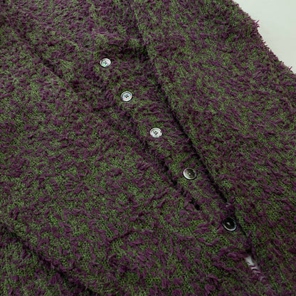 【中古品】【メンズ】 STUSSY ステューシー TEXTURED CARDIGAN 117291 テクスチャード カーディガン 長袖 トップス 142-260513-yo-08-tei サイズ：S カラー：パープル/グリーン 万代Net店