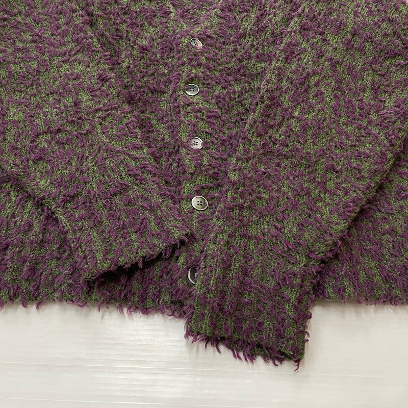 【中古品】【メンズ】 STUSSY ステューシー TEXTURED CARDIGAN 117291 テクスチャード カーディガン 長袖 トップス 142-260513-yo-08-tei サイズ：S カラー：パープル/グリーン 万代Net店