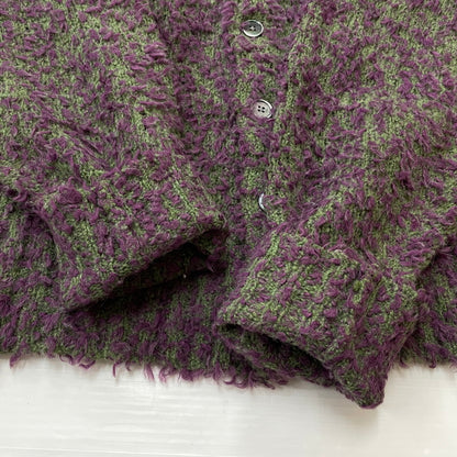 【中古品】【メンズ】 STUSSY ステューシー TEXTURED CARDIGAN 117291 テクスチャード カーディガン 長袖 トップス 142-260513-yo-08-tei サイズ：S カラー：パープル/グリーン 万代Net店