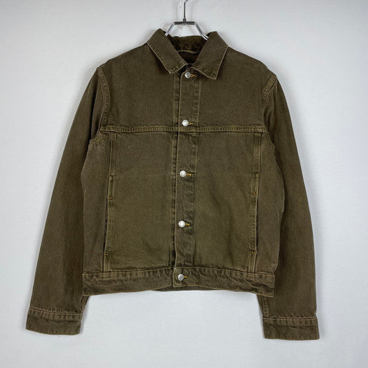 【中古品】【メンズ】 STUSSY ステューシー RINSED INDIGO TRACKER DENIM JACKET 115781 リンスウォッシュ インディゴ トラッカー デニムジャケット ライトアウター Gジャン 142-260513-yo-01-fuzh サイズ：S カラー：ブラウン 万代Net店