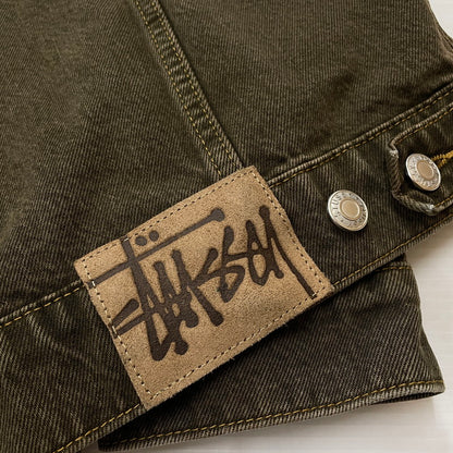 【中古品】【メンズ】 STUSSY ステューシー RINSED INDIGO TRACKER DENIM JACKET 115781 リンスウォッシュ インディゴ トラッカー デニムジャケット ライトアウター Gジャン 142-260513-yo-01-fuzh サイズ：S カラー：ブラウン 万代Net店