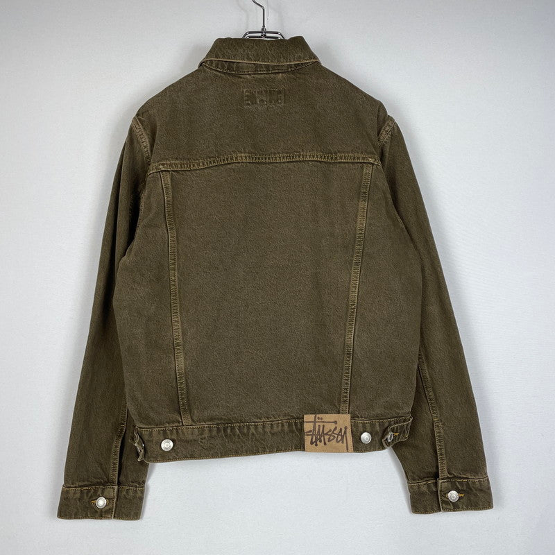 【中古品】【メンズ】 STUSSY ステューシー RINSED INDIGO TRACKER DENIM JACKET 115781 リンスウォッシュ インディゴ トラッカー デニムジャケット ライトアウター Gジャン 142-260513-yo-01-fuzh サイズ：S カラー：ブラウン 万代Net店