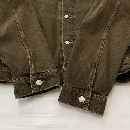 【中古品】【メンズ】 STUSSY ステューシー RINSED INDIGO TRACKER DENIM JACKET 115781 リンスウォッシュ インディゴ トラッカー デニムジャケット ライトアウター Gジャン 142-260513-yo-01-fuzh サイズ：S カラー：ブラウン 万代Net店
