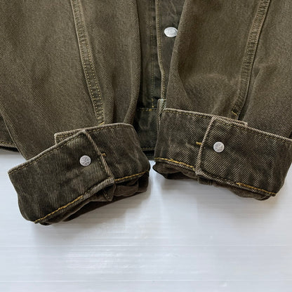 【中古品】【メンズ】 STUSSY ステューシー RINSED INDIGO TRACKER DENIM JACKET 115781 リンスウォッシュ インディゴ トラッカー デニムジャケット ライトアウター Gジャン 142-260513-yo-01-fuzh サイズ：S カラー：ブラウン 万代Net店