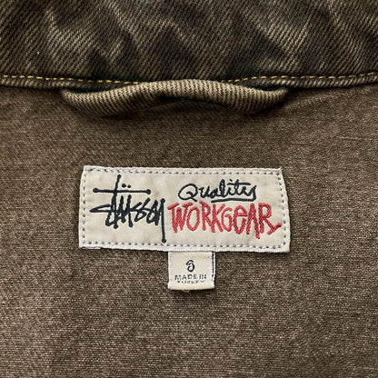 【中古品】【メンズ】 STUSSY ステューシー RINSED INDIGO TRACKER DENIM JACKET 115781 リンスウォッシュ インディゴ トラッカー デニムジャケット ライトアウター Gジャン 142-260513-yo-01-fuzh サイズ：S カラー：ブラウン 万代Net店